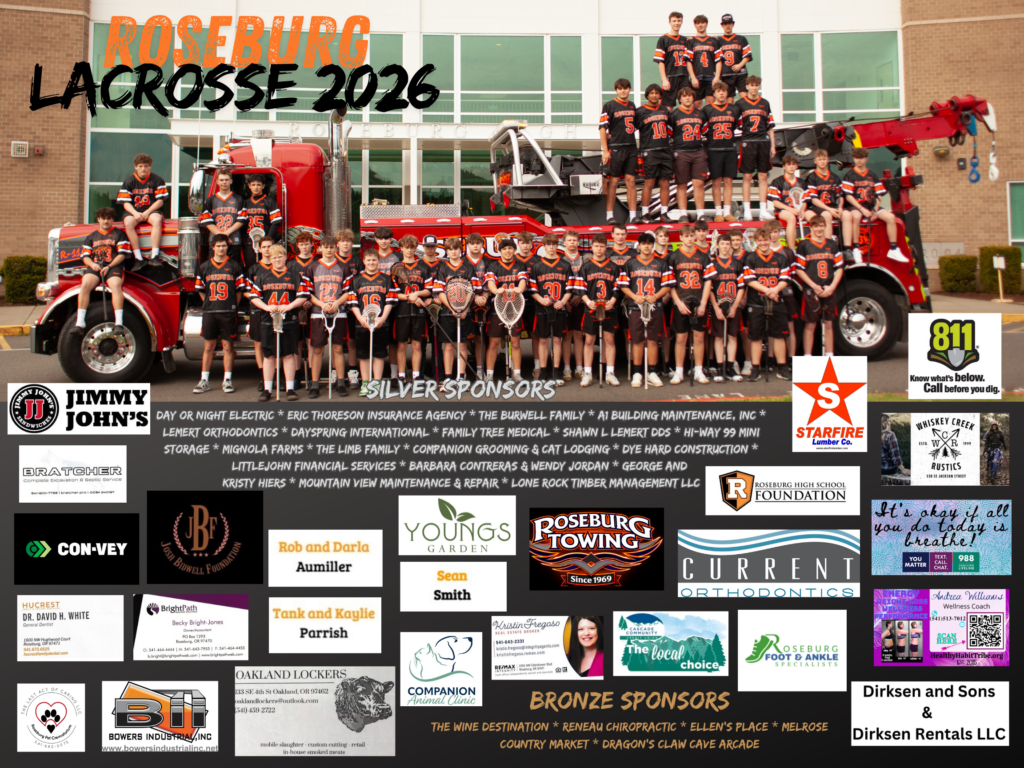 Roseburg Lacrosse 2026 Sponsors